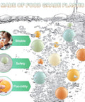 Ball Pit Balls (100 Pack, Orange,Teal) Plastic Balls with water for safe play, made of food-grade plastic.