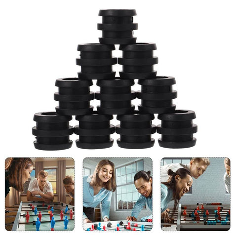 Hard Rubber Foosball Bumpers Set 15 Pack Pro Grade Replacement Bushings And Rod Bearings For Foosball Tables Cushioned Contact Points