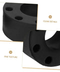 Close-up of Foosball Table Rod Rubber Bumpers, 16 Pack Pro Grade Replacement Parts For Table Football, showing texture and holes.