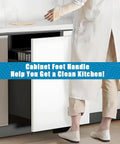 Person using Foot Pull For Cabinets With Adhesive And Screws Hands Free Cabinet Door And Drawer Opener in a kitchen setting