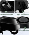 Foot Caster And Caster Wheel Kit For 6 Gallon And 16 Gallon Wet Dry Vacuums Vacuum Plate Casters Replacement Part Numbers 12388 And 12293 Durable Upgrade For Smooth Mobility And Easy Replacement featuring close-up views of components.