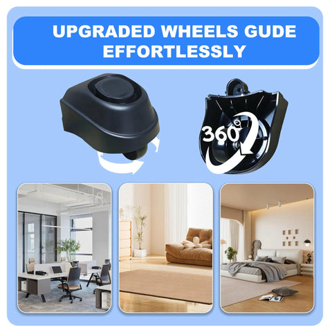 2 Pack Foot Caster And Caster Wheel Kit 12388 And 12293 for 6 Gallon And 16 Gallon Wet Dry Vacuums, showing smooth rolling bearings