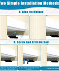 Foot Pull For Cabinets With Adhesive And Screws Hands Free Cabinet Door And Drawer Opener installation methods illustration.