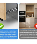 Foot Pull For Trash Cabinet Drawer Hands Free Design for kitchen garbage cabinet easy install touchless opener full overlay black