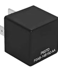Black square Beefy 40A 12V DC 5-Pin Automotive Relay Pack Of 4 OEM Replacement F0AB-14B192-AA for Ford with labels visible.