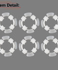 Six Piece Clutch Pedal Shaft Bushing Set Compatible With Ford F150 F250 F350 Ranger And Bronco Years 1985 Through 2003 laid out