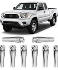 Door Cable Repair Kit For Ford F Series E Series Ranger Expedition Excursion Navigator Vehicle Door Latch Cable Fix With 6 Standard Ends And 2 Locking Cam Aluminum 6061 T6 Lightweight And Easy DIY Install displayed in front of a truck