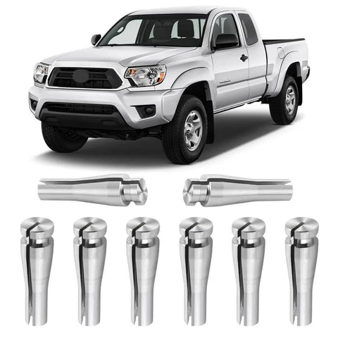 Door Cable Repair Kit For Ford F Series E Series Ranger Expedition Excursion Navigator Vehicle Door Latch Cable Fix With 6 Standard Ends And 2 Locking Cam Aluminum 6061 T6 Lightweight And Easy DIY Install displayed in front of a truck