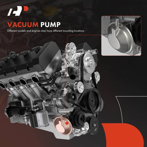 Diagram showing Premium Vacuum Pump For Ford F Series Trucks And Econoline Vans 1994 1995 7.3L V8 Compatible with various angles.