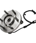 View of 4WD Front Wheel Bearing Hubs Assembly for Ford F150 2011 2014 Expedition and Lincoln Navigator 2011 2014 Replacement Kit Includes 2 Front Hub Bearings and Hubs for 6 Lug 4WD Models Ready with 6 bolt holes and an ABS sensor cable