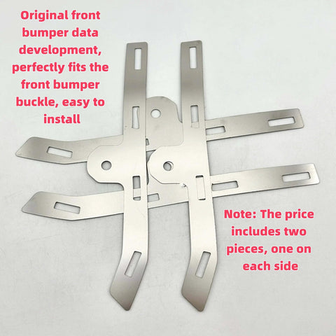 Beefed Up Front Bumper Repair Metal Plate For Ford Fusion 2013 to 2016, DIY friendly, stainless steel, two pieces shown