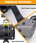 Custom Fit Retractable Ratchet Straps For Ford Maverick 2022 2023 2024 2025 with rust-proof coating and sturdy metal mounts