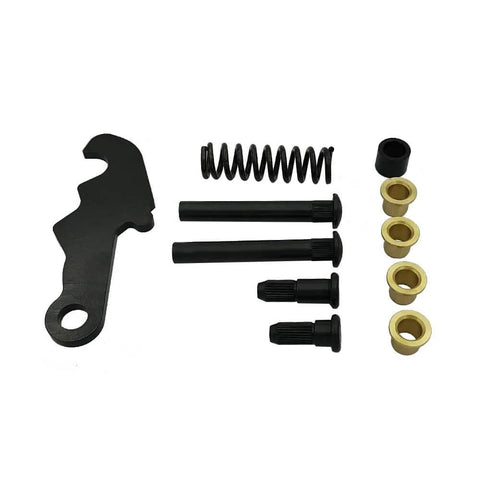 Door Hinge Repair Kit for Ford 1964-1967 Mustang Mercury Comet with pins, bushings, cam studs, and springs displayed