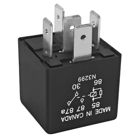 Single 5-pin automotive relay from Beefy 40A 12V DC 5-Pin Automotive Relay Pack Of 4 OEM Replacement F0AB-14B192-AA For Ford Electrical Systems