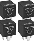 Beefy 40A 12V DC 5-Pin Automotive Relay Pack Of 4 OEM Replacement F0AB-14B192-AA For Ford Electrical Systems