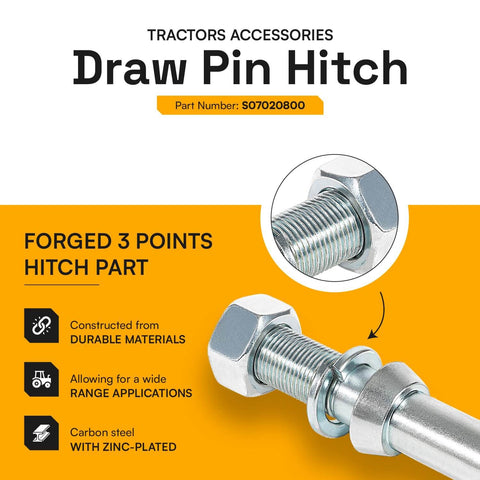 Beefed Up Heavy Duty Six Pack Cat 1 Draw Pin Hitch Accessories For Tractors Five And A Half Inch Universal Forged Lift Arm Pins