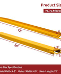 Heavy Duty Forklift Extensions 72 Inch Long And 4.5 Inch Wide Pack Of Two Pallet Fork Extenders Steel Construction Yellow Finish