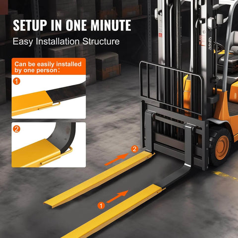 Forklift Extensions 84 Inch Long and 4.5 Inch Wide Built Tough for Forks 1 Pair Load Capacity 4000 Lbs Built From Q235 Carbon Steel