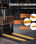 Forklift with 72 Inch Fork Extensions For Forklifts, 5.5 Inch Wide Heavy Duty Steel Extensions, 1 Pair, Handles Up To 4000 Lbs, Durable Q235 Carbon Steel