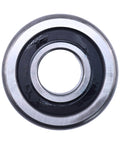 Mast roller bearing 94447-11600 compatible with Mitsubishi FD20 FD25 FD30 and Caterpillar forklifts, front view of smooth metal ring
