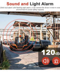 Forklift Speed Alarm System With Remote Overspeed Siren 120dB And Warning Light Waterproof IP67 in use on industrial site