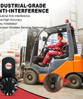 Forklift Speed Limit Alarm With Remote Overspeed Siren 115dB Three Level Adjustable Alarm System shown installed on forklift