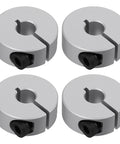 Four Pack 6mm Split Shaft Collar Set Aluminum Alloy Clamping Collars For Shafts With M4 Screws, 6mm Bore, 20mm OD, 8mm Thick
