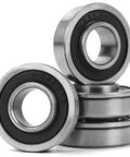 Four Pack GICOOL Five Eighth Inch Bore Flanged Deep Groove Ball Bearing 16mm ID 35mm OD 13mm Width Sealed 9Cr18 Steel