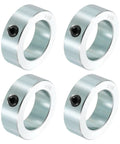 Four Piece Set Screw Shaft Collars By Uxcell, One And A Half Inch Bore, Two And A Quarter Inch Outer Diameter, Zinc Plated Steel