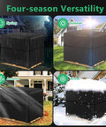 Zipper Pallet Cover 900D Heavy Duty Waterproof Pallet Cover Fits Large Pallets with Rip Proof Fade Resistant Fabric for all seasons.