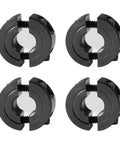 Four pack of Double Split Shaft Collar Fifteen Sixteenth Inch Bore, One And Three Quarter Inch Outer Diameter, for gears and machinery.
