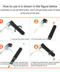 One Handed 120cc High Pressure Grease Gun for Precise Lubrication instructional diagram
