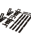 Set of 2 Pack Four Way Pressure Clamps by Peachtree Woodworking Supply, components laid out