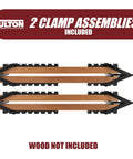 2 Pack Four Way Pressure Clamps For Clamping Panels From All Directions Ideal For Woodworking Projects And Glue Ups For Woodworkers Cabinet Makers And Furniture Builders With Top And Bottom Pressure By Peachtree Woodworking Supply shown from top view
