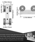 4 Wheel Trolley Assembly M5 Thread Rollers Four Bearing Trolley Assembly dimensions and design features