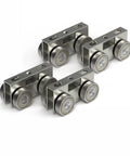 Four Wheel Light Duty Trolley Assembly With 600 Lb Capacity, Roller Trolley For Use With All One And Five Eighths Inch Or Taller Strut Channel