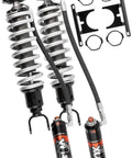 Fox Factory Front Coilover Shock Absorbers 883-06-166 for Ram 1500, black finish, 2.5-inch travel, shown with mounting kit.