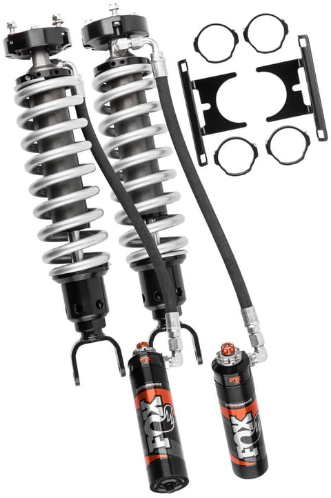 Fox Factory Front Coilover Shock Absorbers 883-06-166 for Ram 1500, black finish, includes mounting hardware, 2.5-inch travel