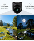 Dual image of day and night scenes showing 160-degree FOV and 1080P/60FPS clarity for Avatar Pro Kit Air Unit Pro For FPV Drones.