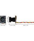 C03 FPV Micro Camera One Third Inch CMOS Sensor 1200TVL Global WDR Two Point One Millimeter Lens dimensions diagram
