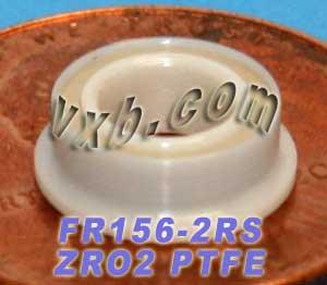 FR156-2RS Full Ceramic Flanged Bearing 3/16x5/16x1/8 inch ZrO2 - VXB Ball Bearings