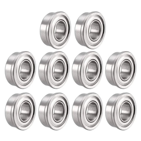 FR188ZZ Flanged Ball Bearing One Quarter Inch Bore One Half Inch Outer Diameter Three Sixteenth Inch Thick Double Shield Chrome Steel
