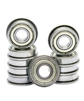 Flanged Deep Groove Ball Bearing FR8ZZ One Half Inch Bore One And One Eighth Inch Outer Diameter Five Sixteenth Inch Width Set Of Ten Bearings