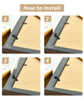 Installation steps for 120 Pcs Picture Frame Backing Clips With Turn Buttons And Screws Durable Iron Frame Hardware