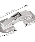 Hidden Frameless Cabinet Hinges 4 Pack DOBOGA Concealed 90 Degree Surface Mount Hinge in Nickel Finish with Size Measurements