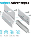 Exploded view of Frameless Shower Door Top Bracket Roller Assembly Set Four Replacement Wheels For Glass Up To One Quarter Inch.