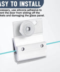 2 Pcs M 6145 Frameless Shower Door Roller Top Bracket Assembly with 3/4 in round plastic wheel and chrome extruded aluminum bracket