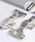 2pack Fully Covered American Style 105 Degree Frameless Cabinet Hinges with 3D 6-Way Offset Adjustment in stainless steel