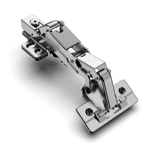 Close-up view of 2 Pack Frameless Full Overlay 175 Degree Soft Close Lazy Susan Hinges with clip-on plate for corner cabinets.
