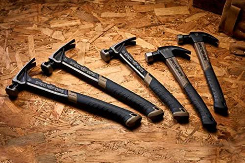 Set of Framing Hammer 22 Oz Rip Claw Smooth Face With Shock Absorbing Grip Ballistically Balanced For Framing Demolition And Nail Setting